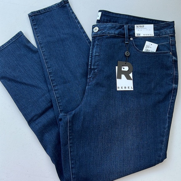 Rebel Wilson x Angels ‘The Pin Up’ Dark Wash Skinny Jeans (size 20W) - Picture 9 of 9